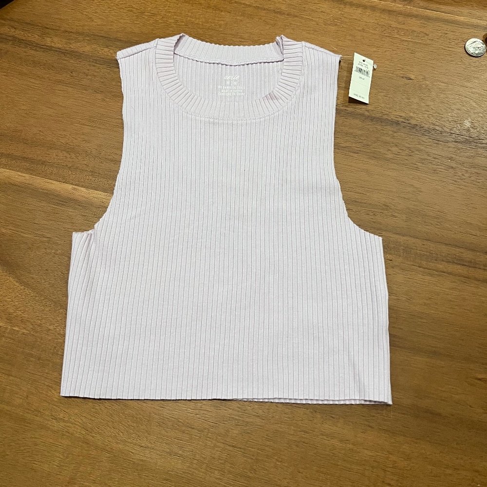 Aerie Cropped High Neck Tank